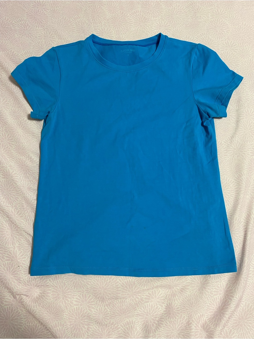 Women's Short Sleeve Crew Neck Tee - Blue